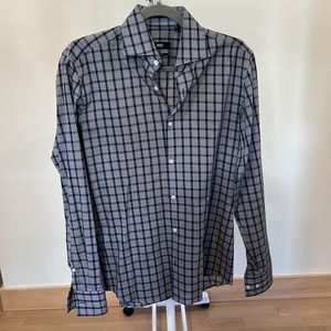 HUGO BOSS SLIMFIT CHECKERED DRESS SHIRT
